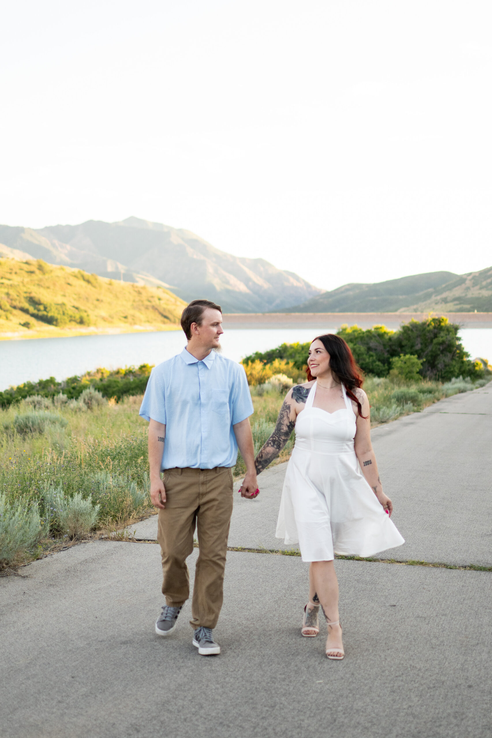 Engagement photos at Little Dell Reservoir