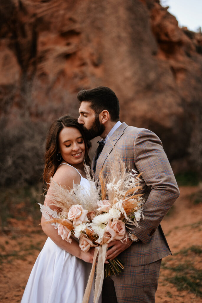 Bride and Groom Getting Married in Southern Utah