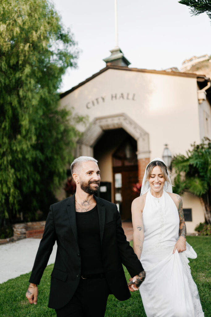 Laguna Beach City Hall wedding Photographer | City Hall Elopement Photography | Laguna Beach California Wedding