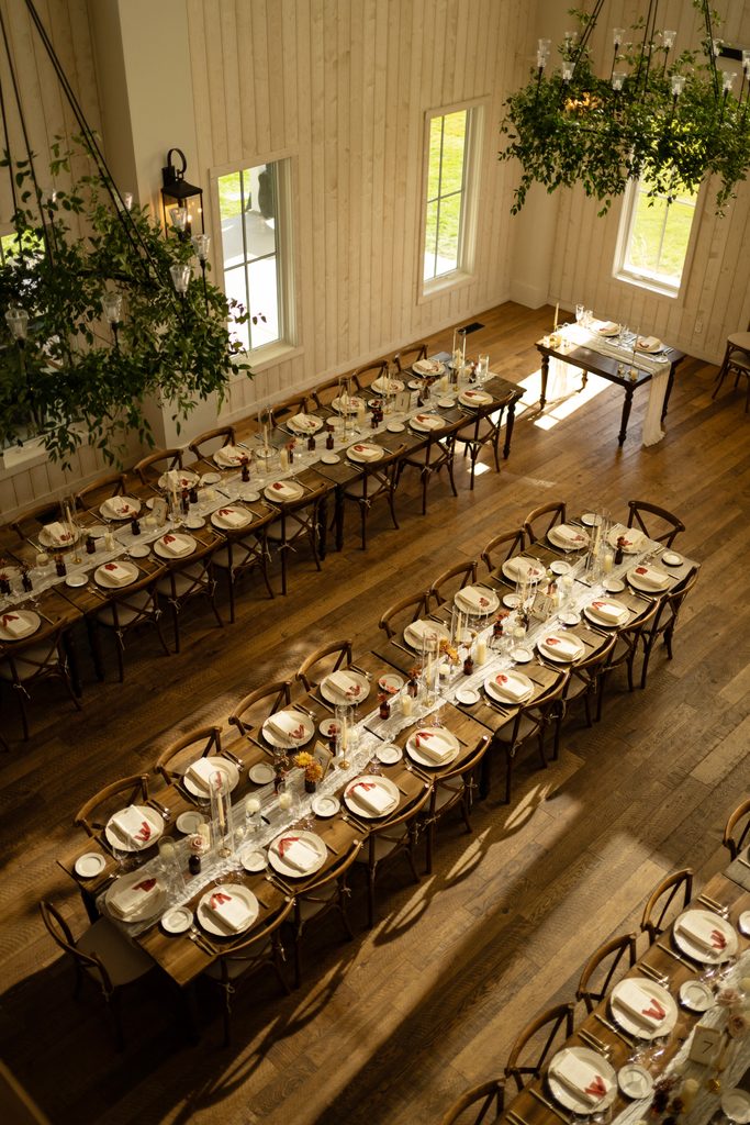 River Bottoms Ranch wedding reception dinner
