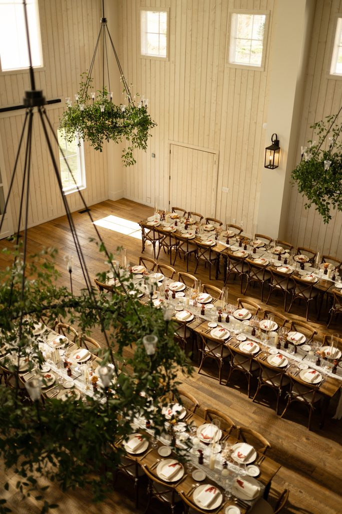 River Bottoms Ranch wedding reception dinner